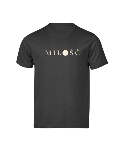 TSHIRT chrześcijański - MIŁOŚĆ przód czarny