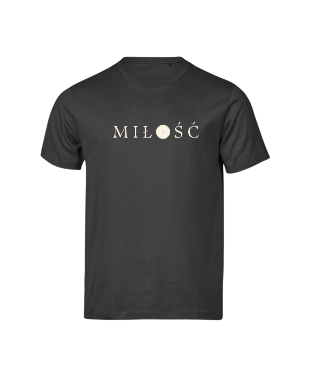 TSHIRT chrześcijański - MIŁOŚĆ przód czarny