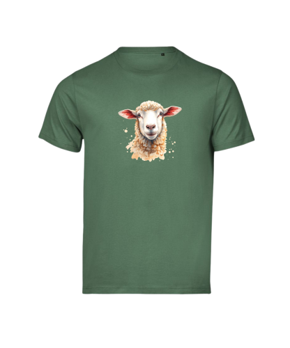 Tshirt Owca Jezusa, psalm23, zielony przód