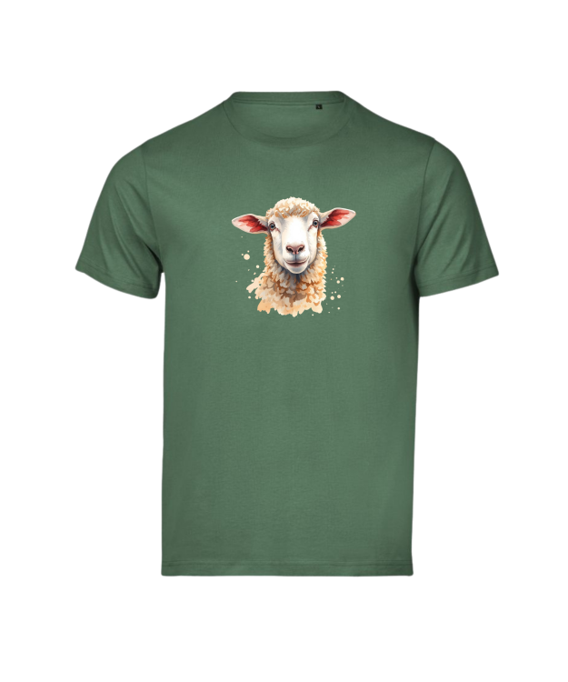 Tshirt Owca Jezusa, psalm23, zielony przód