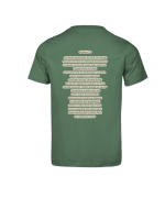 Tshirt Owca, Jezus, Psalm23, zielony tył
