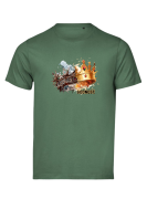 Zielony tshirt Korona przód chrześcijański