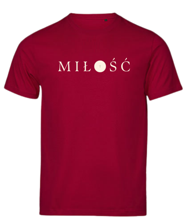 TSHIRT chrześcijański - MIŁOŚĆ czerwony