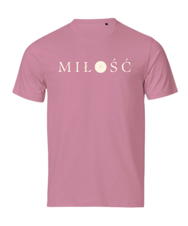 TSHIRT chrześcijański - MIŁOŚĆ różowy