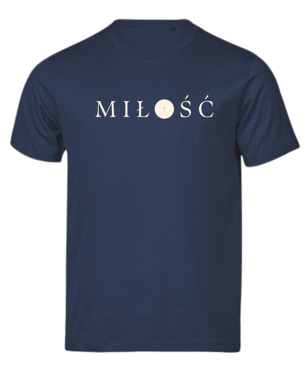 TSHIRT chrześcijański - MIŁOŚĆ granatowy