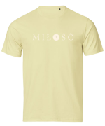 TSHIRT chrześcijański - MIŁOŚĆ żółty pastelowy