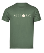 TSHIRT chrześcijański - MIŁOŚĆ zielony