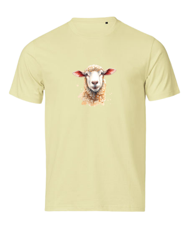 Tshirt Owca Jezusa, psalm23, żółty pastelowy słoneczny