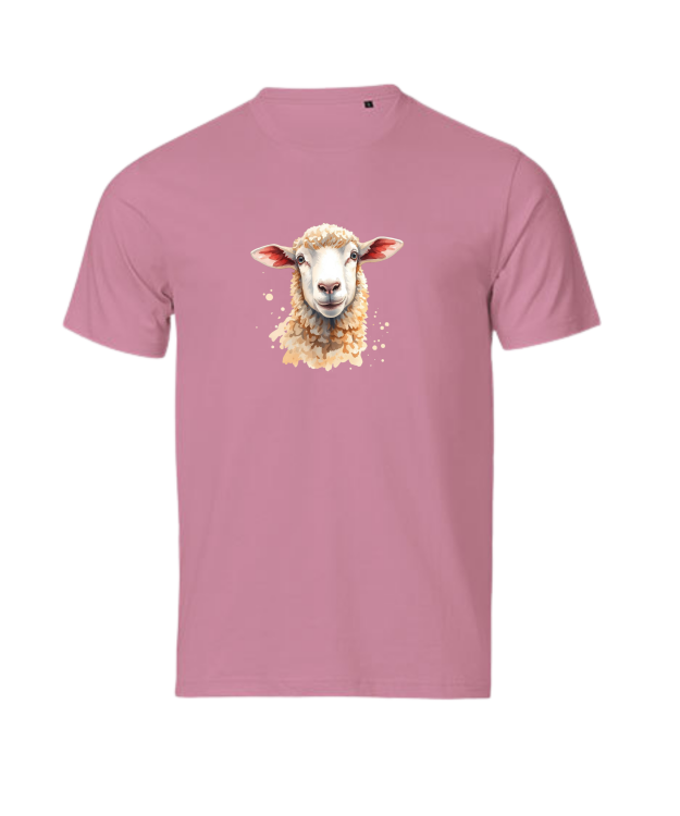 Tshirt Owca Jezusa, psalm23, różowy