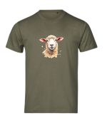 Tshirt Owca Jezusa, psalm23, khaki