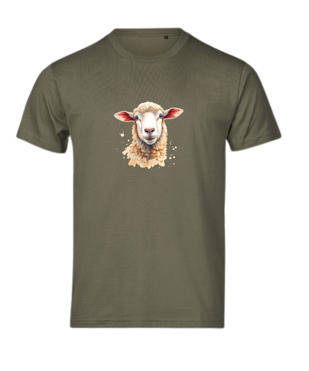 Tshirt Owca Jezusa, psalm23, khaki