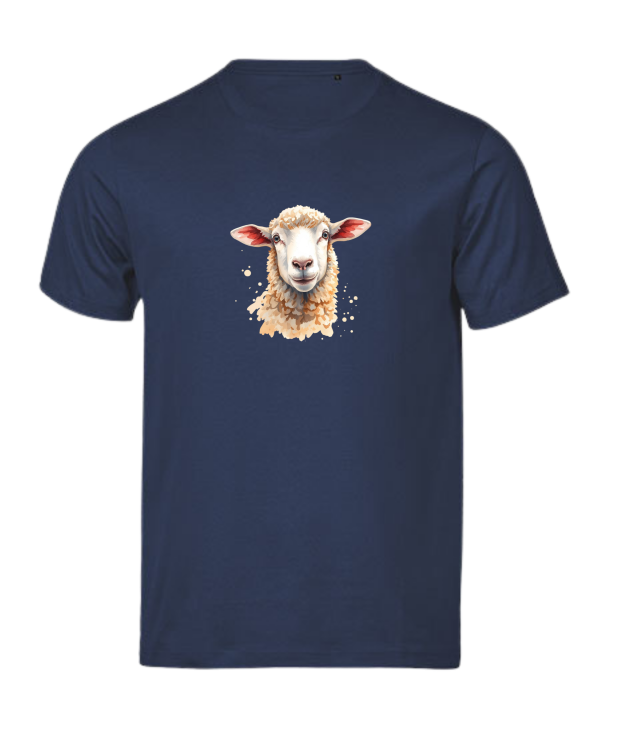 Tshirt Owca Jezusa, psalm23, granatowy