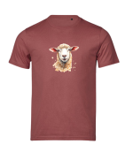 Tshirt Owca Jezusa, psalm23, czerwony pastelowy
