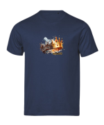 Korona Godność granatowy tshirt chrześcijański