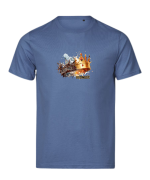 Korona Godność niebieski tshirt chrześcijański