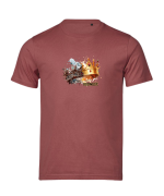 Korona Godność czerwony pastelowy tshirt chrześcijański