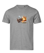 Korona Godność szary tshirt chrześcijański