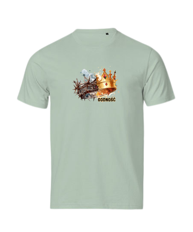 Korona Godność miętowy tshirt chrześcijański