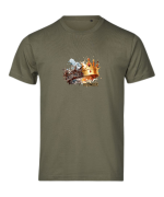 Korona Godność khaki tshirt chrześcijański