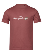 Droga Prawda Życie - chrześcijański tshirt - czerwony pastelowy