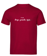 Droga Prawda Życie - chrześcijański tshirt - czerwony żywy