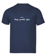 Droga Prawda Życie - chrześcijański tshirt - granatowy