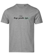 Droga Prawda Życie - chrześcijański tshirt - szary