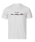 Wiara Nadzieja Miłość - tshirt chrześcijański kolorowy - biały