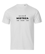 Uczeń Mistrza Jezusa Chrystusa - tshirt powołanego do głoszenia Ewangelii - biały