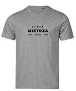 Uczeń Mistrza Jezusa Chrystusa - tshirt powołanego do głoszenia Ewangelii - szary