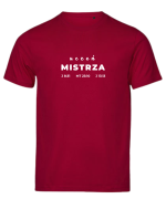 Uczeń Mistrza Jezusa Chrystusa - tshirt powołanego do głoszenia Ewangelii - czerwony